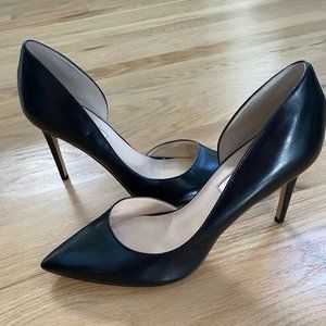 International Concepts INC 4" Black Leather Stiletto D'Orsay Heel